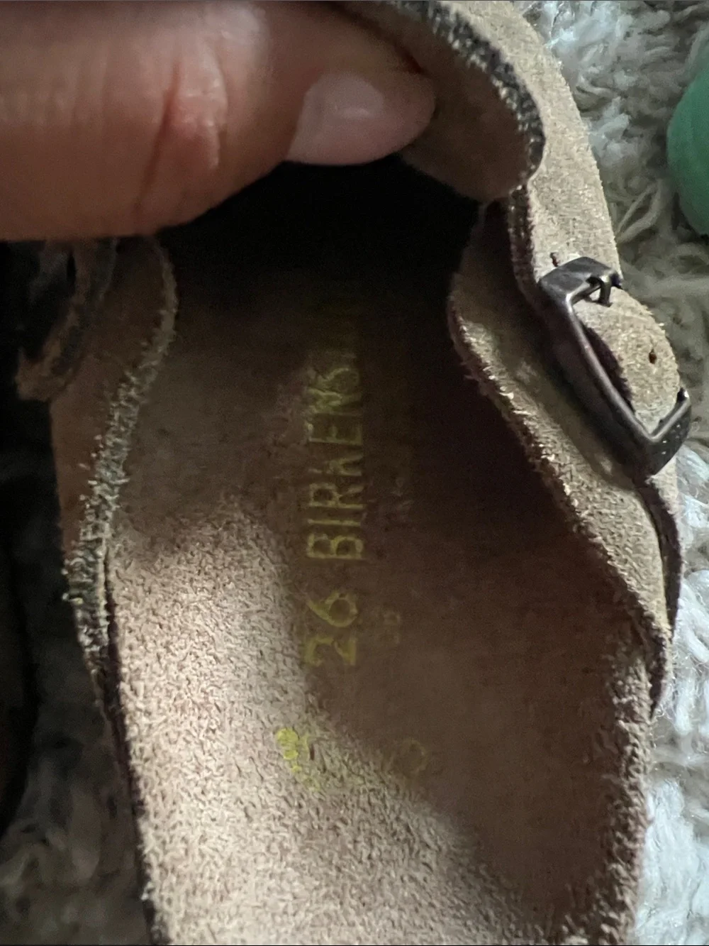 Birkenstock Kids Tan Suede Clogs with Adjustable Buckle